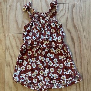 Little Sleepies Mocha Blossoms Bamboo Romper